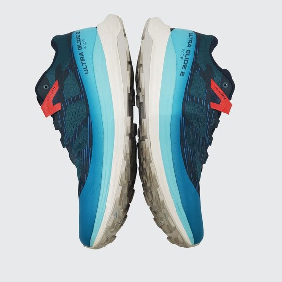 Salomon Ultra Glide 2 Trail Running Shoes Ortholite Size 11.5 Blue & White - Picture 7 of 9